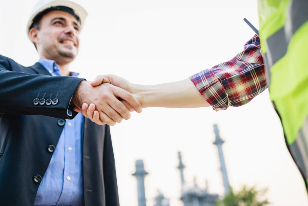 Bussines partners handshakes