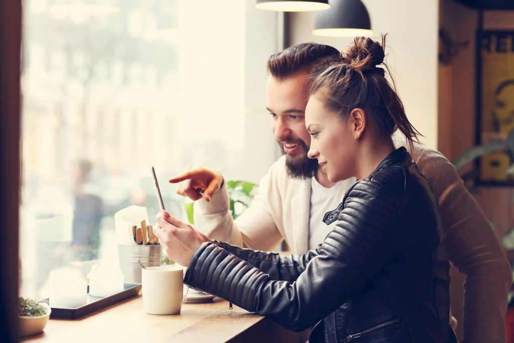 Young people doing business